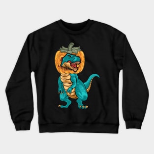 T-Rex With Spooky Vibes Halloween Jack-O-Lantern Costume Crewneck Sweatshirt